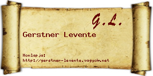Gerstner Levente névjegykártya