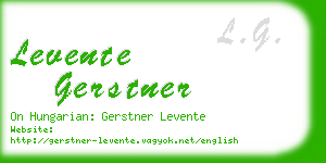 levente gerstner business card